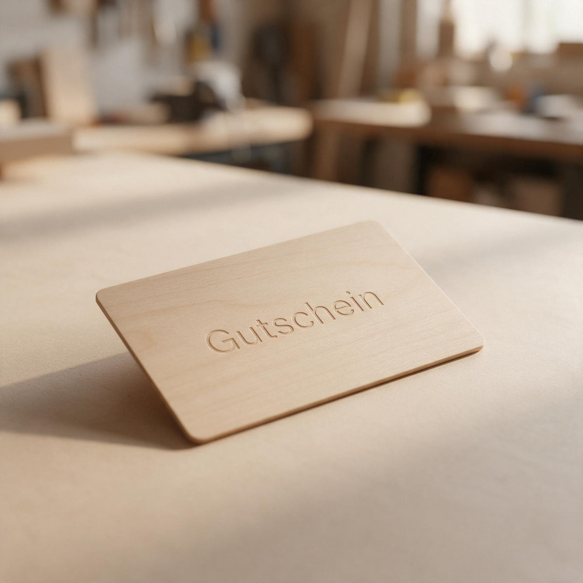 Gutschein von Christians Strahlgravur als Last-Minute-Geschenkkarte für personalisierte Holzgeschenke.